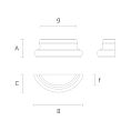База для пилястры BS-005 из дуба или бука для мебели чертеж