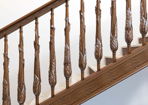 Балясина L-067 из дерева для лестницы с высокой прочностью и долговечностью