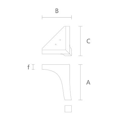 Геометрическая мебельная ножка MN-207 чертеж изделия