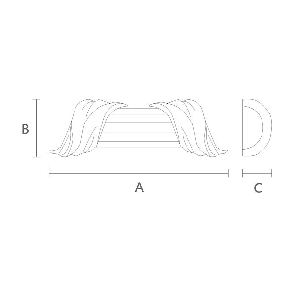 Резная накладка из дуба или бука N-418 для деревянного настенного декора чертеж
