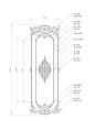 Деревянный декор для дверей и мебели C-004-1-1 чертеж