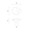 Ручка мебельная Cloud HL-050 - качество и стиль чертеж