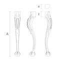 Классические деревянные ножки с чертежом для стола