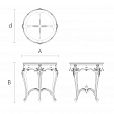 Столик с резьбой Versailles 002-005 чертеж
