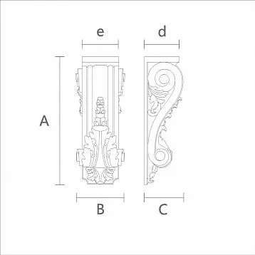 Интерьерный акцент: резной кронштейн чертеж
