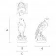 Резной узор в виде сокола на навершии на столб L-105 чертёж