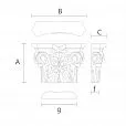 Капитель для Межкомнатных Дверей KL-014 чертеж