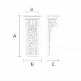 Декоративный кронштейн KR-055 для интерьера чертеж
