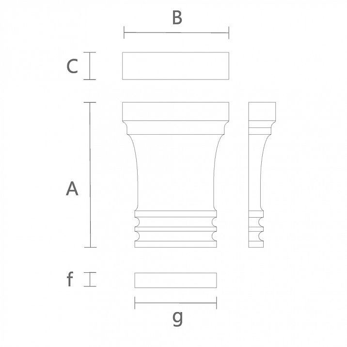 Капитель KL-067 для Дверного Проема чертеж