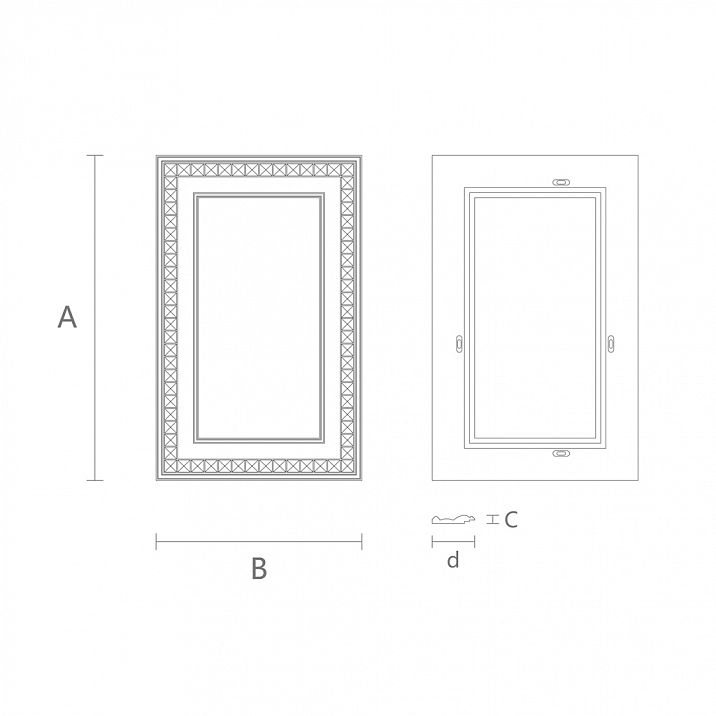 Резная рама из мдф RM-044 чертеж