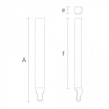 Мебельная ножка с чертежом