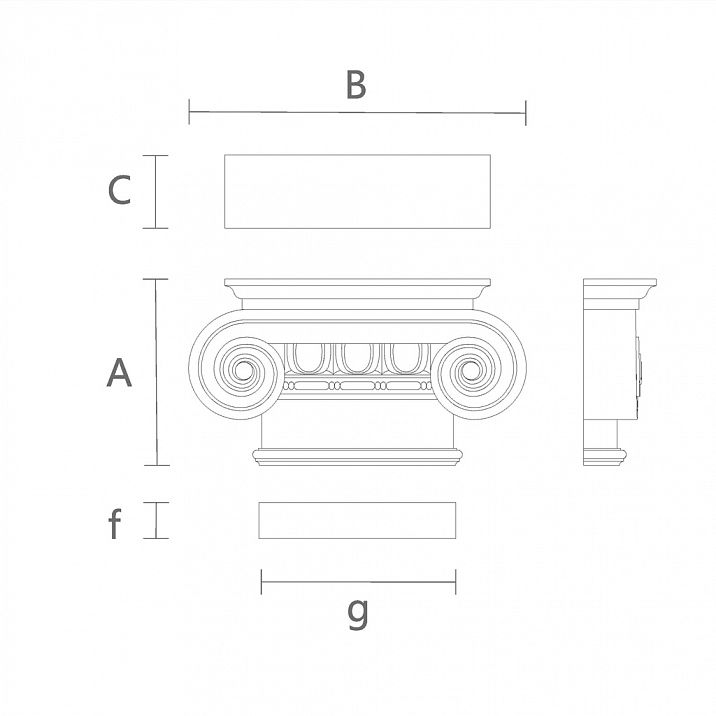 Капитель KL-060 в Мебельном Дизайне чертеж