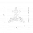 Резной крест IKN-002 чертеж деревянного декора