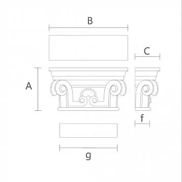 Изысканная Капитель в Мебельном Проекте KL-016 чертеж