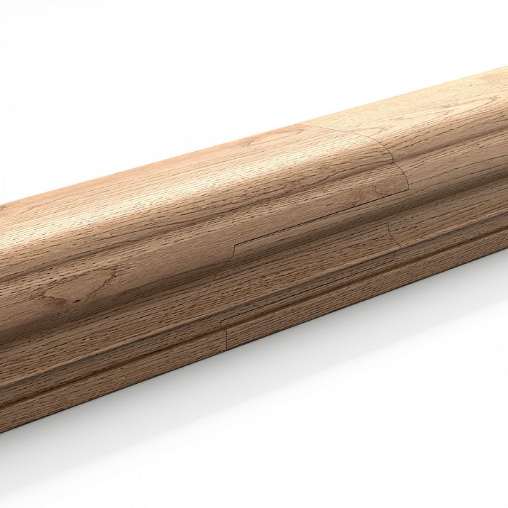 Деревянный поручень PR-001 для лестницы - натуральный материал