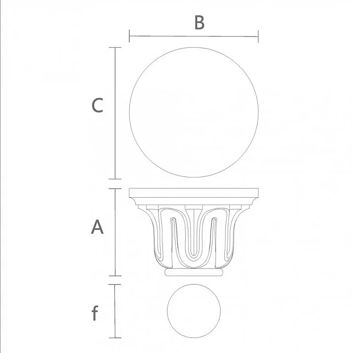 Изысканная Резная Капитель для Мебели KL-047 чертеж