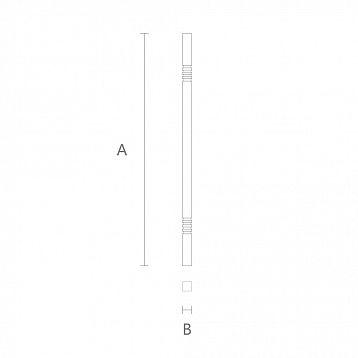 Балясина из дуба или бука для лестницы L-097 с низкой ценой и высоким качеством чертеж