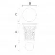 Резная Капитель для Кухонных Гарнитуров KL-045 чертеж