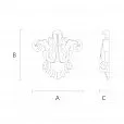 Декоративная резная накладка N-225-1-1 из массива дуба для двери, стен чертеж