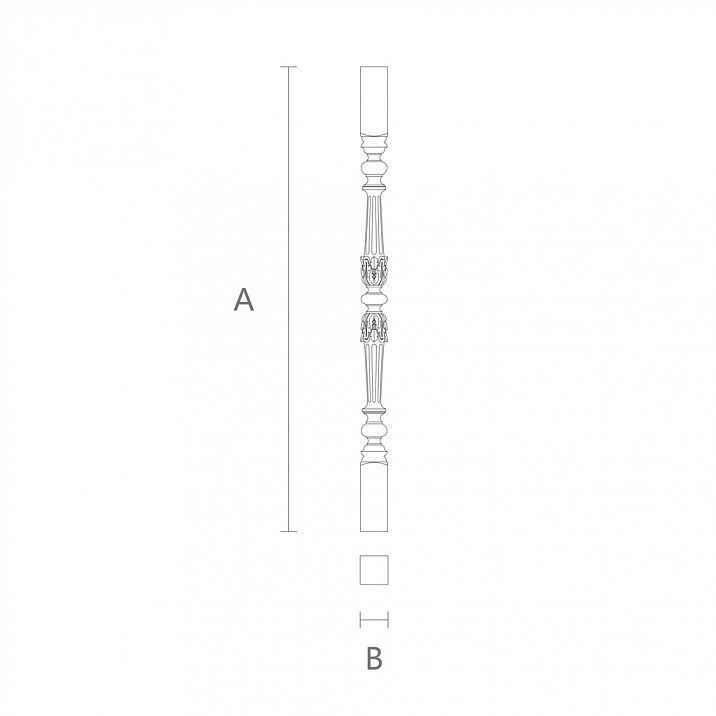 Балясина из дерева L-027  чертеж