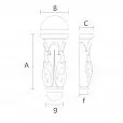 Резная Капитель для Интерьера и Фасада KL-031 чертеж