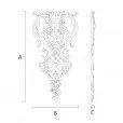 Деревянный декор N-414 с резьбой по дереву, форма полукруга чертеж