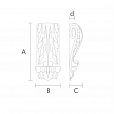 Деревянный кронштейн KR-021 чертеж