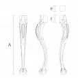 Классические деревянные ножки с чертежом для стола