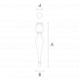 Деревянная ножка для стола MN-106 чертеж для ножек
