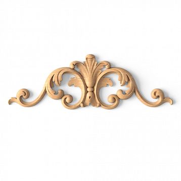 Накладка из дуба или бука N-205 с роскошной резьбой в стиле барокко для придания мебели, дверям или стенам неповторимого вида