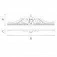 Резная накладка N-374 - красивый и недорогой элемент декора из дерева чертеж