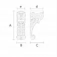 Элегантный деревянный кронштейн KR-056 чертеж