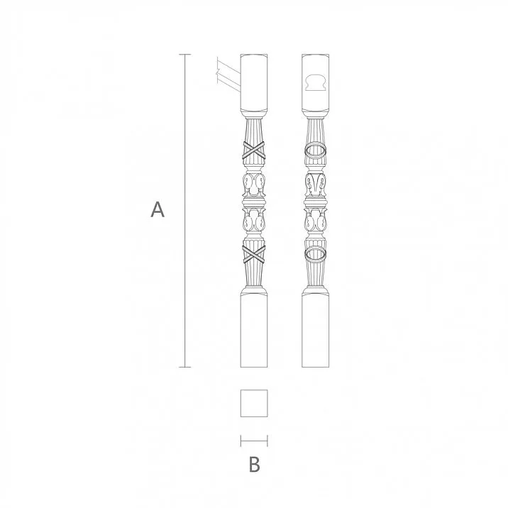 Чертеж резных столбов
