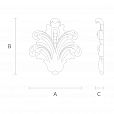 Декор для мебели в виде резной накладки N-108 из дерева чертеж