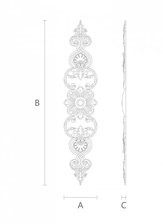 Комплект декора из дерева C-018 чертеж