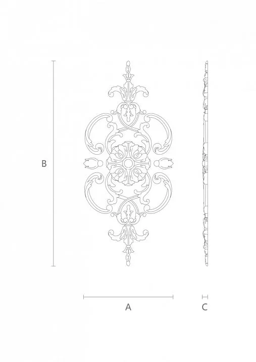 Резной декор для интерьера из натурального дерева-комплект декора чертежи